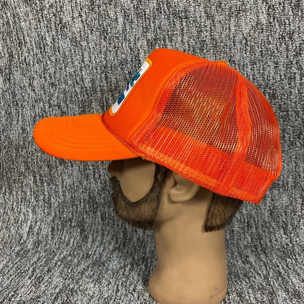 Otto Gatorade Racing Team Hat Mens OSFA Orange Mesh Trucker Snapback Cap